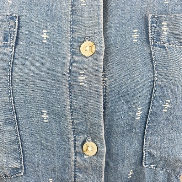 Thread & Supply Mini Dress SZ XS Short Sleeve Full Button Down - Picture 5 of 14